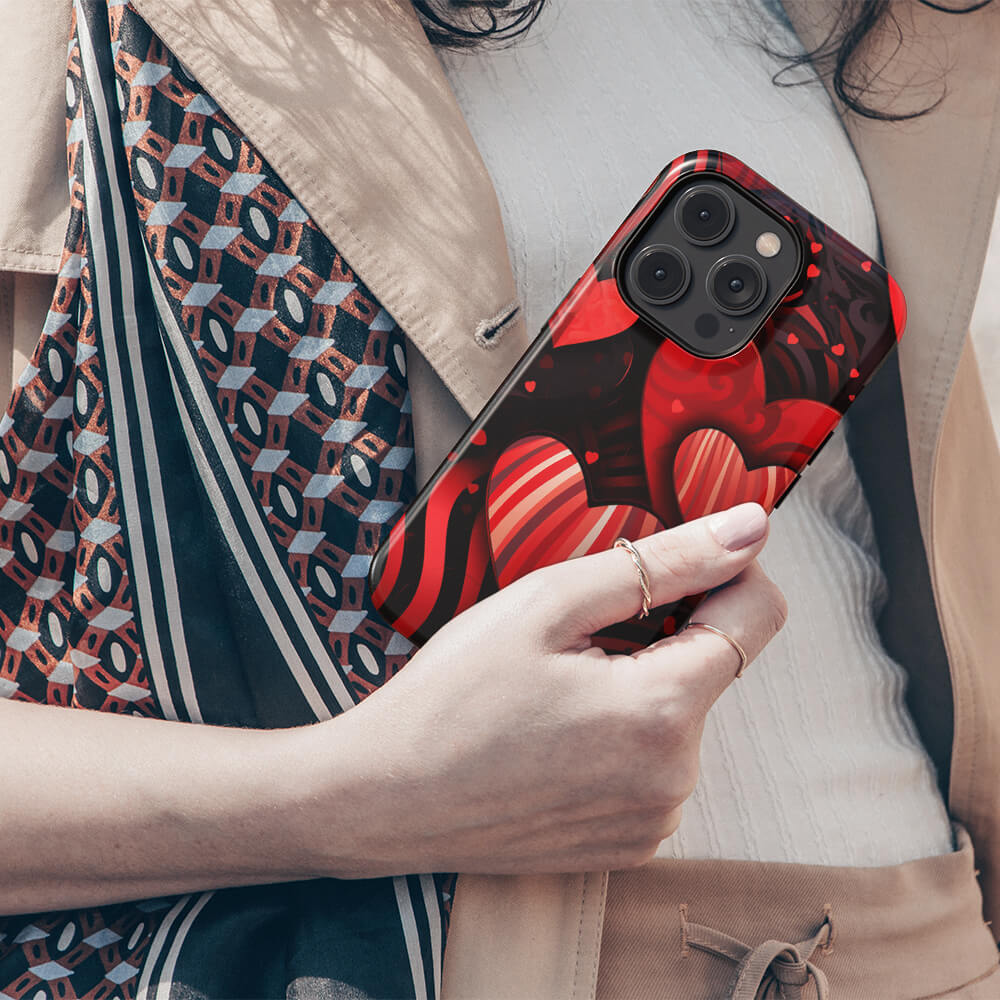 Red & Black Valentine iPhone case
